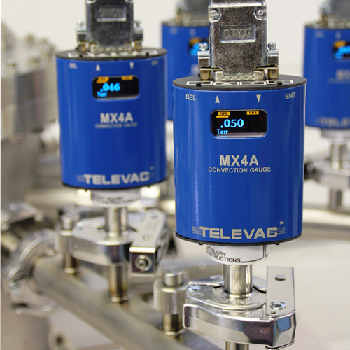 Televac®️ MX4A Convection Active Vacuum Gauge on a vacuum calibration stand.