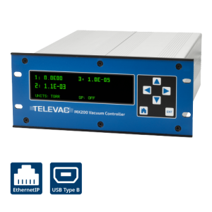 Modularer Vakuum-Controller, der den gesamten Vakuumbereich von 1E-11 bis 10.000 Torr mit digitaler EthernetIP-Kommunikation abdeckt.