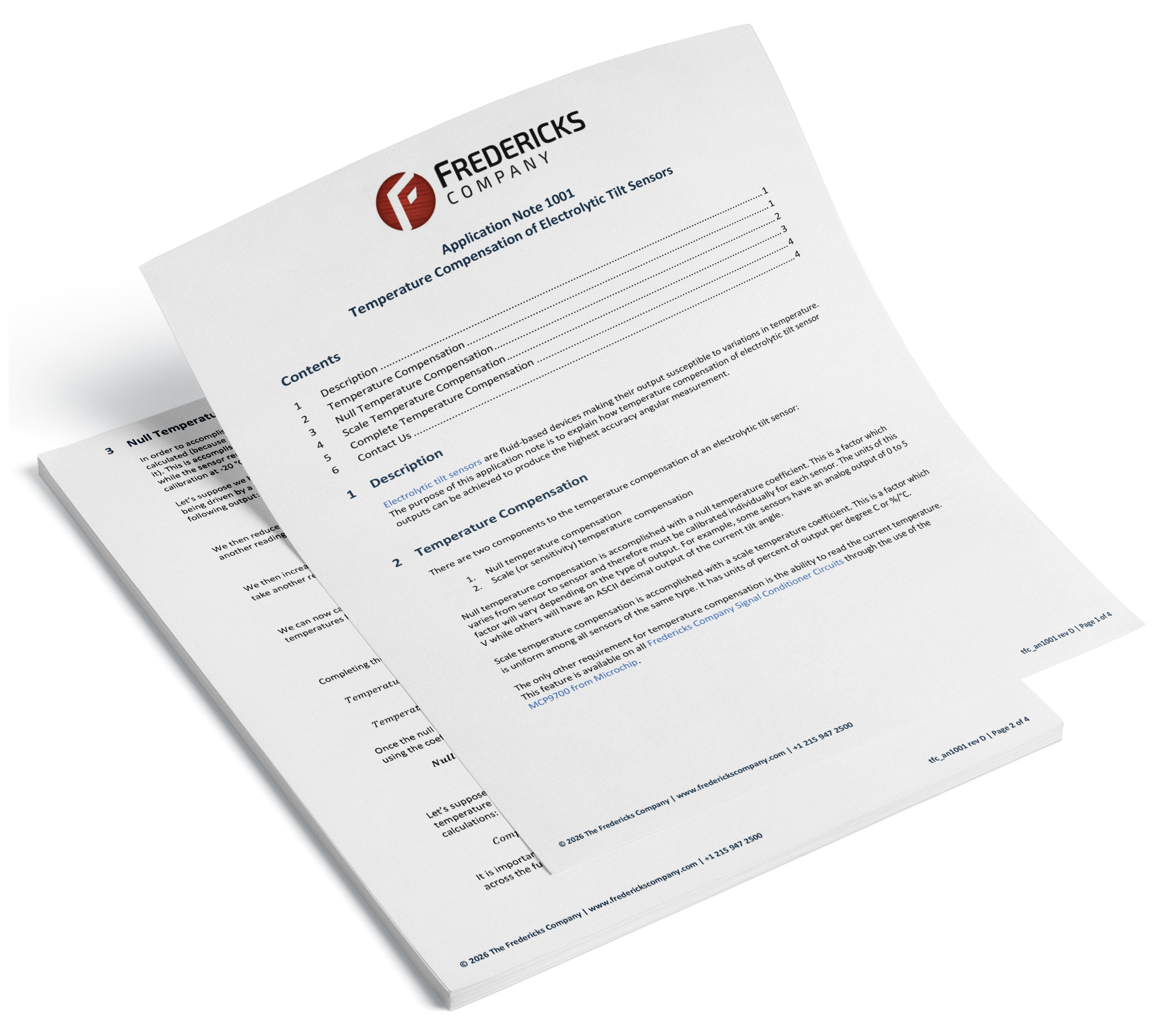Application Note 1001 - Temperature Compensation of Electrolytic Tilt Sensors