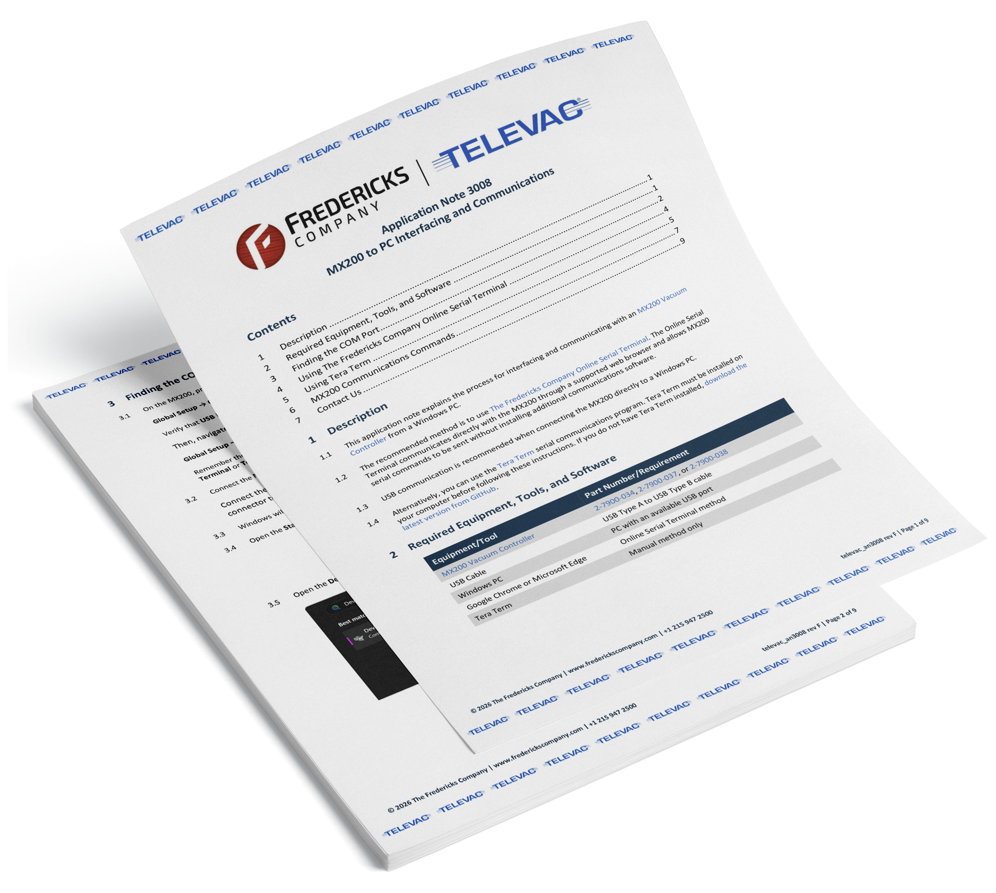 Application Note 3008 - MX200 to PC Interfacing and Communications