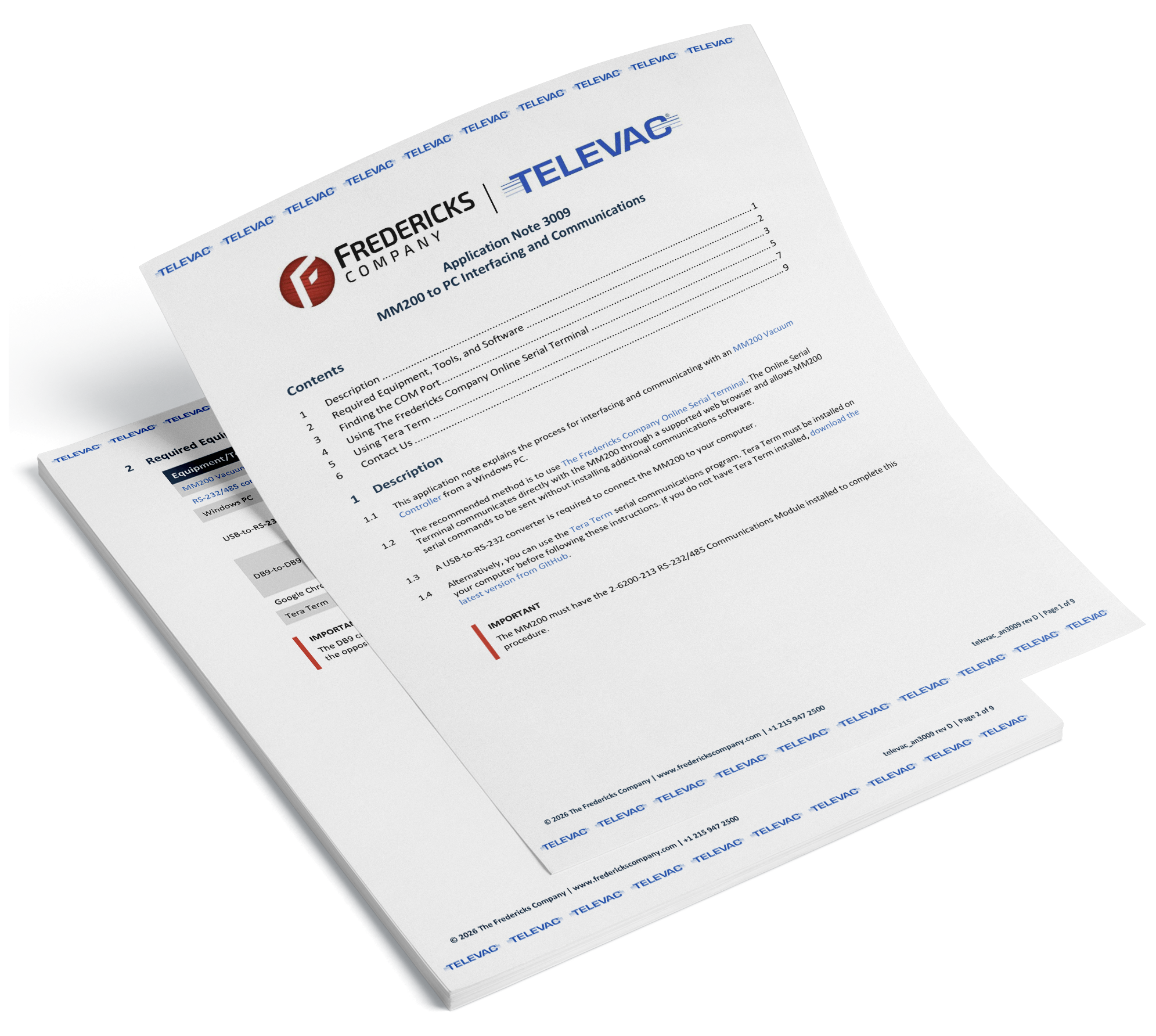 Application Note 3009 - MM200 to PC Interfacing and Communications